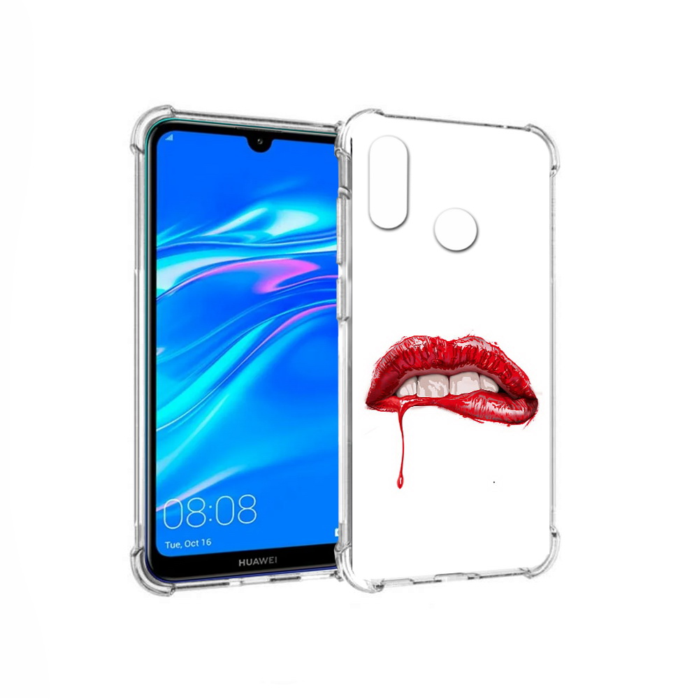 

Чехол MyPads Tocco для Huawei Y9 яркие красные губы (PT227091.35.706), Прозрачный, Tocco