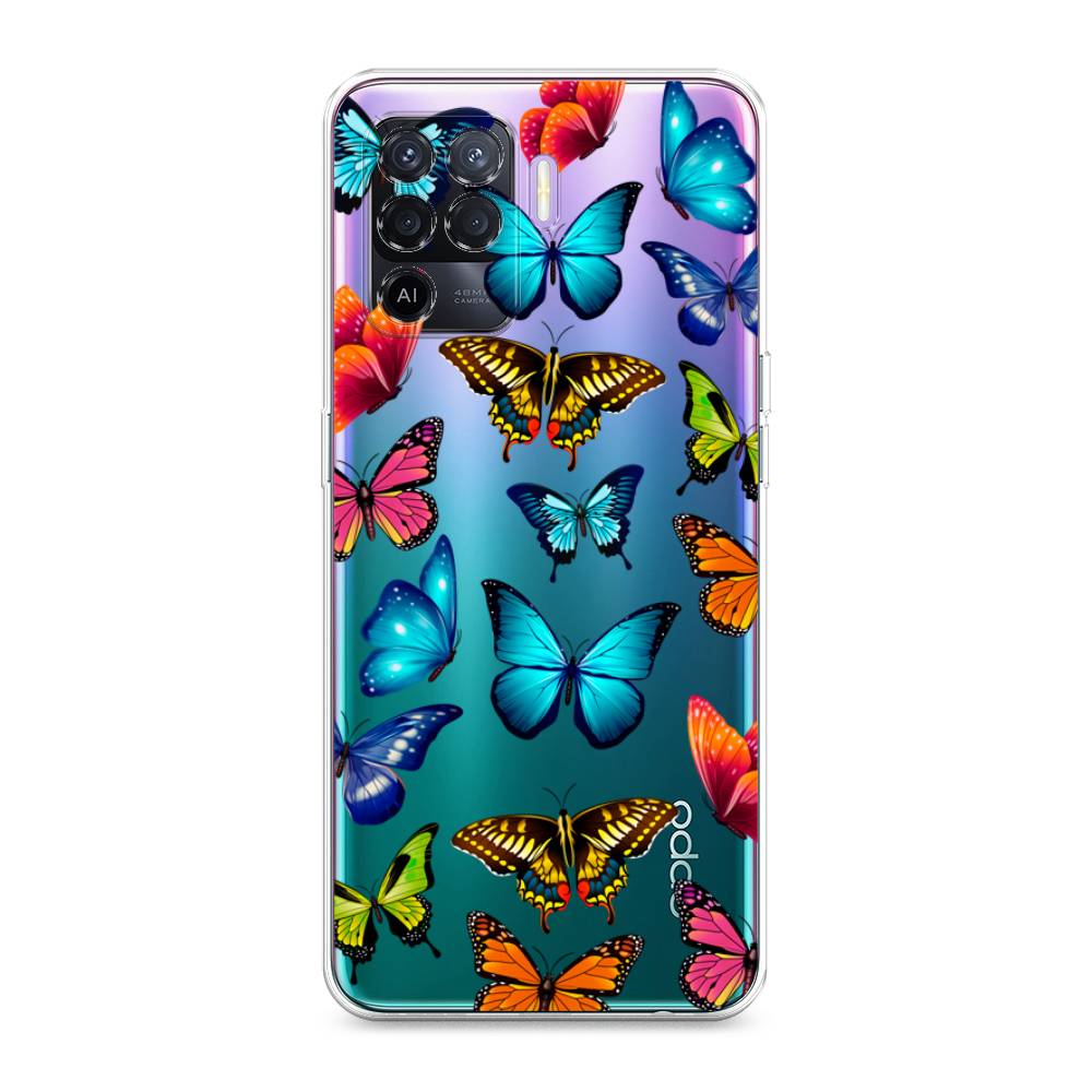 

Силиконовый чехол "Разные бабочки" на Oppo Reno 5 Lite, Разные бабочки