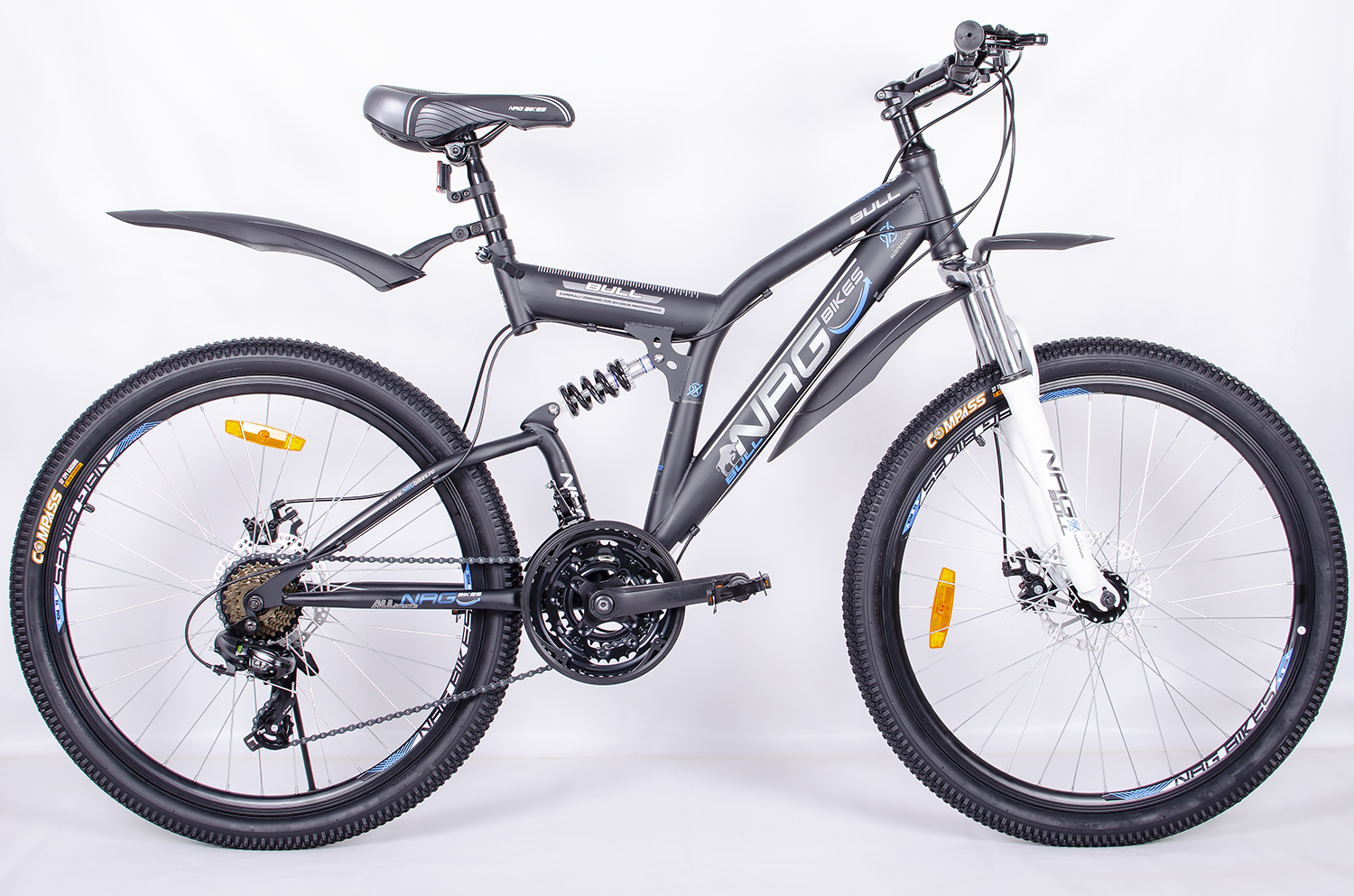 фото Велосипед nrg bikes bull 26''/19'' black-white-gray