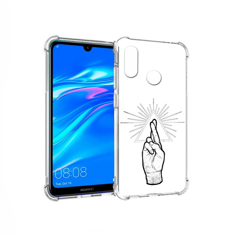 

Чехол MyPads Tocco для Huawei Y9 черно белая рука (PT227091.35.681), Прозрачный, Tocco