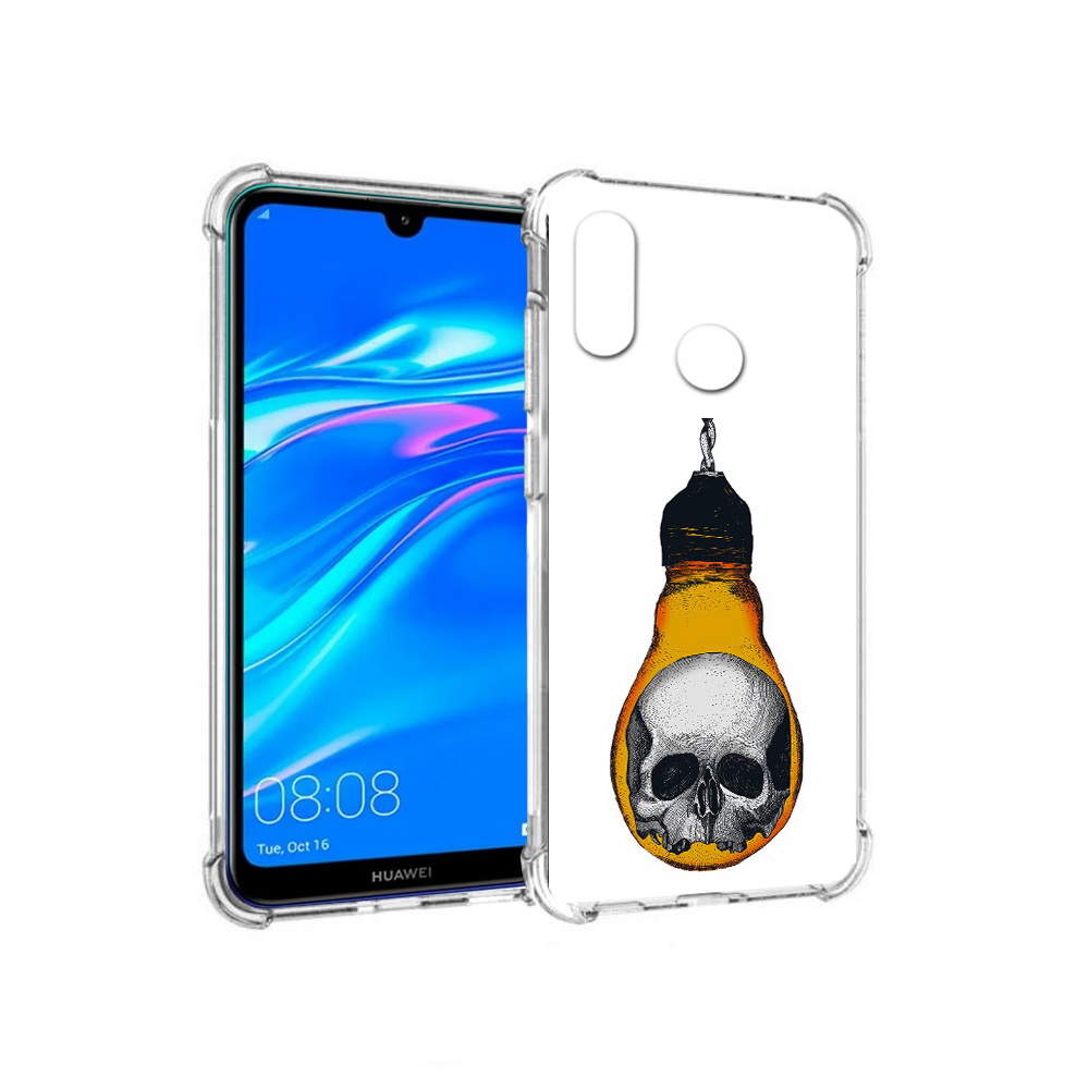 Чехол MyPads Tocco для Huawei Y9 череп в лампочке (PT227091.35.676)