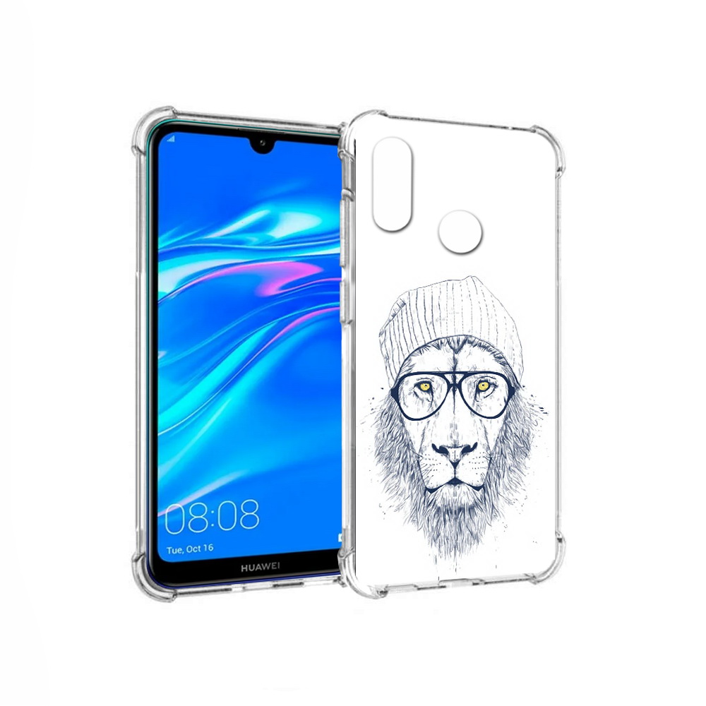 

Чехол MyPads Tocco для Huawei Y9 хиппи лев (PT227091.35.663), Прозрачный, Tocco