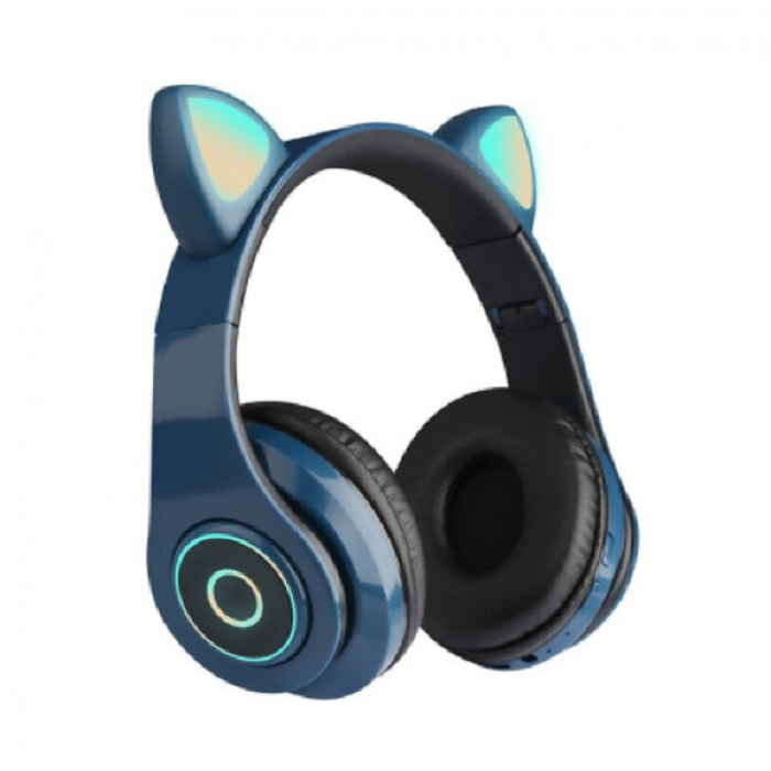 фото Наушники светодиодные кошачьи уши hl89 cat ear (синие) nobrand