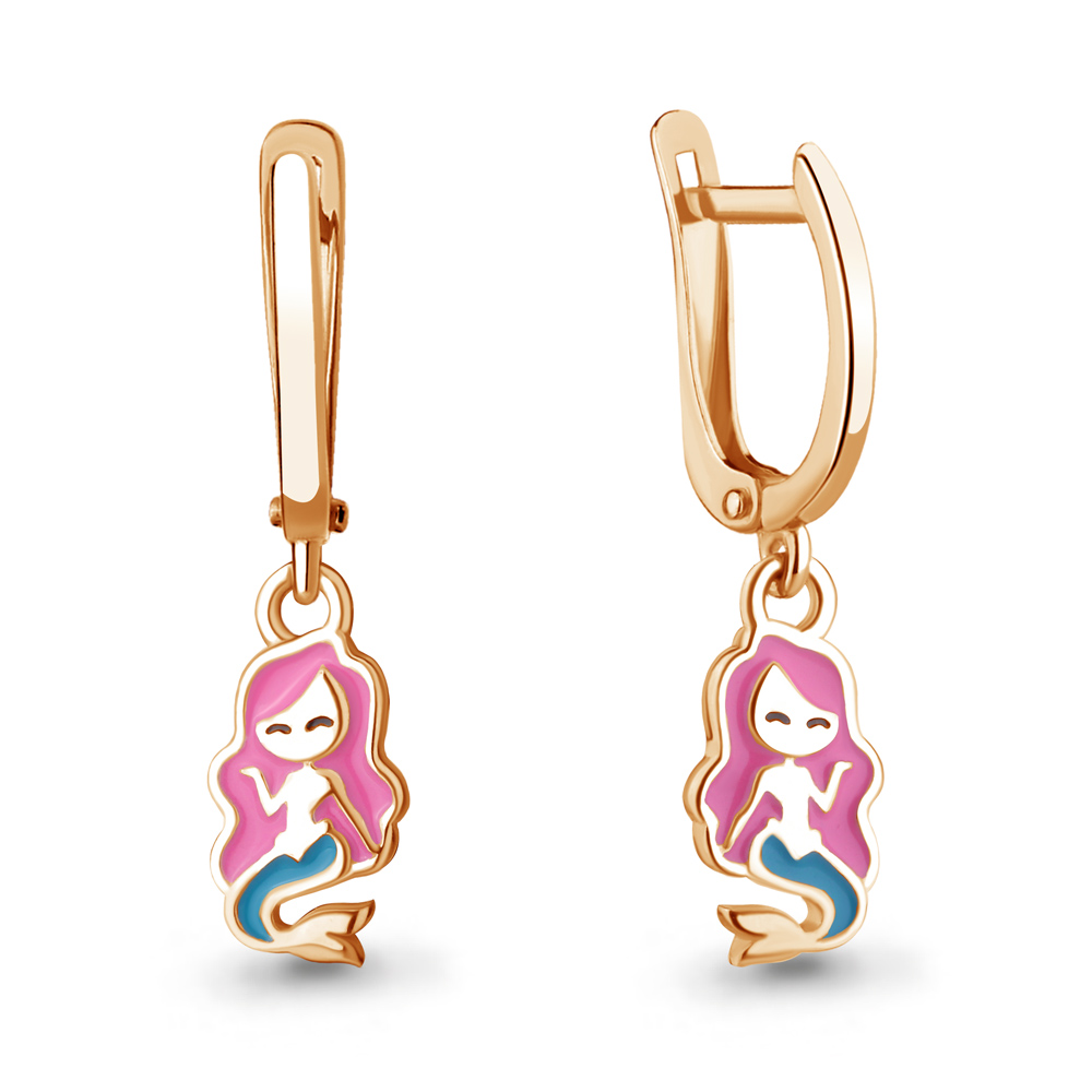 

Серьги из серебра с эмалью Aquamarine 34067_925_з, 34067_925_з