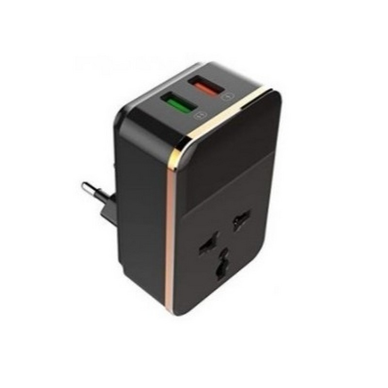 фото Сетевая зарядка ldnio sc1205q 2 in 1 travel converter adapter mobile charger