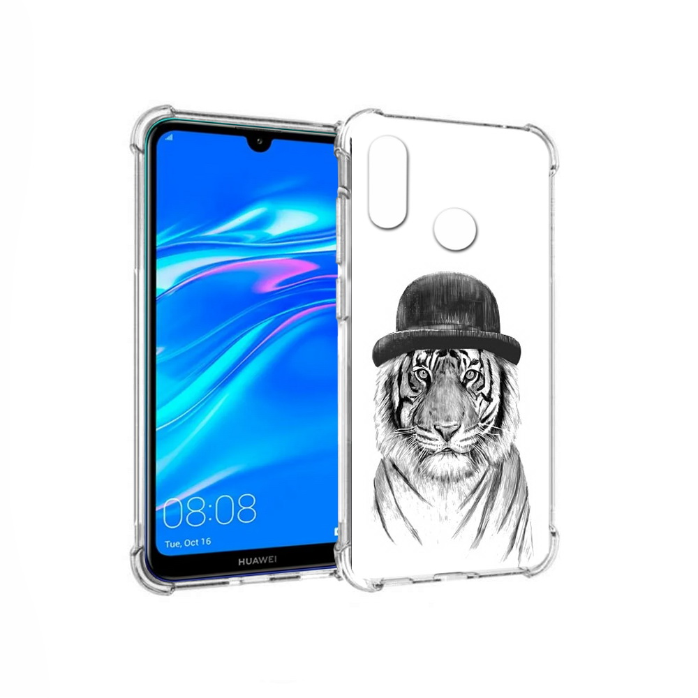 

Чехол MyPads Tocco для Huawei Y9 тигр британец (PT227091.35.641), Прозрачный, Tocco