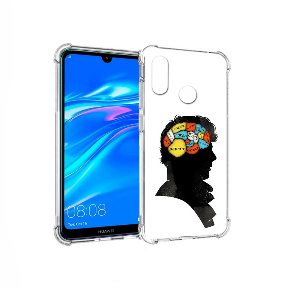 

Чехол MyPads Tocco для Huawei Y9 темный рисунок (PT227091.35.640), Прозрачный, Tocco