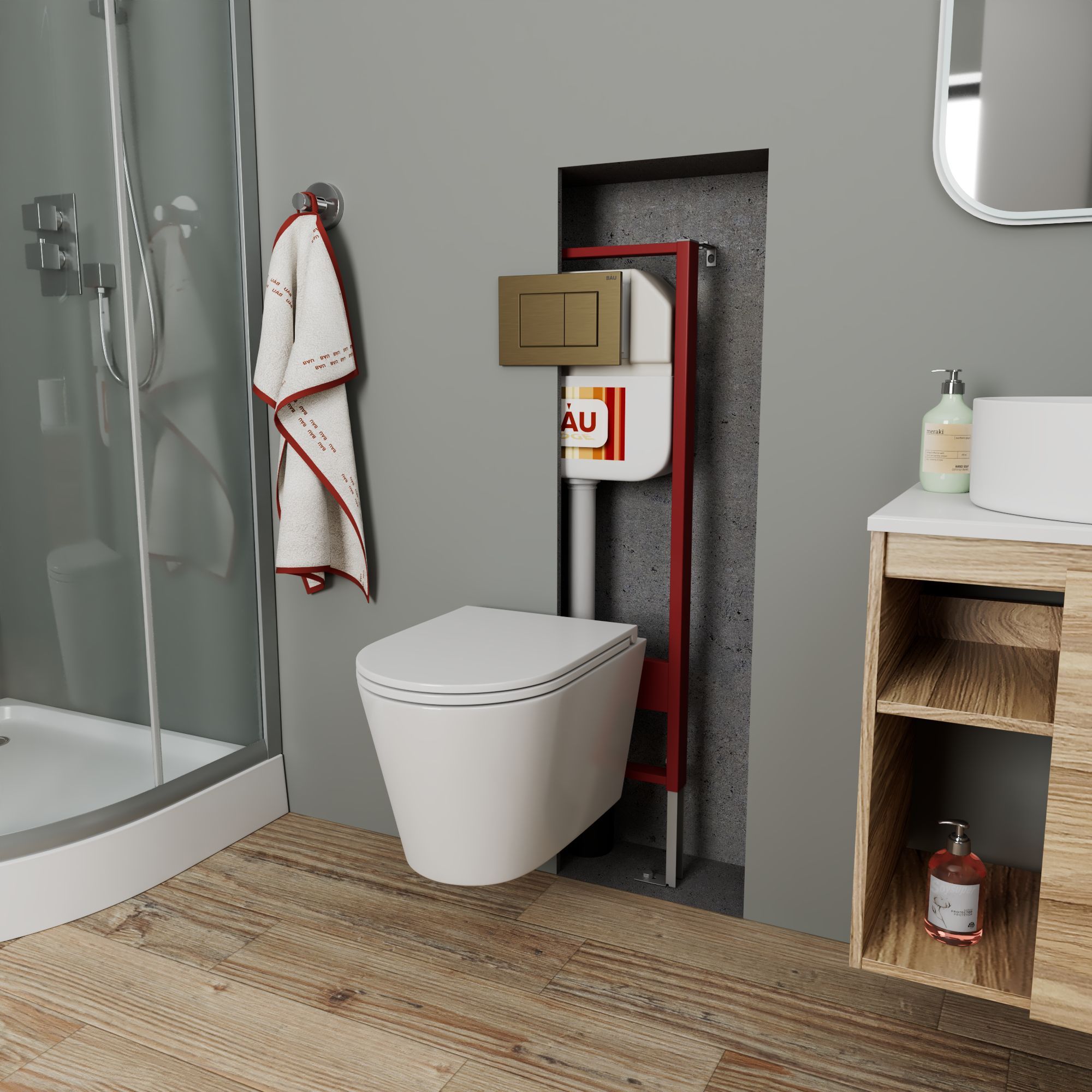 

Комплект BAU 6 в 1: инсталляция BAU NEO 45, унитаз Bau Nimb 49x36, сиденье, клавиша, NEO45700_BK0001