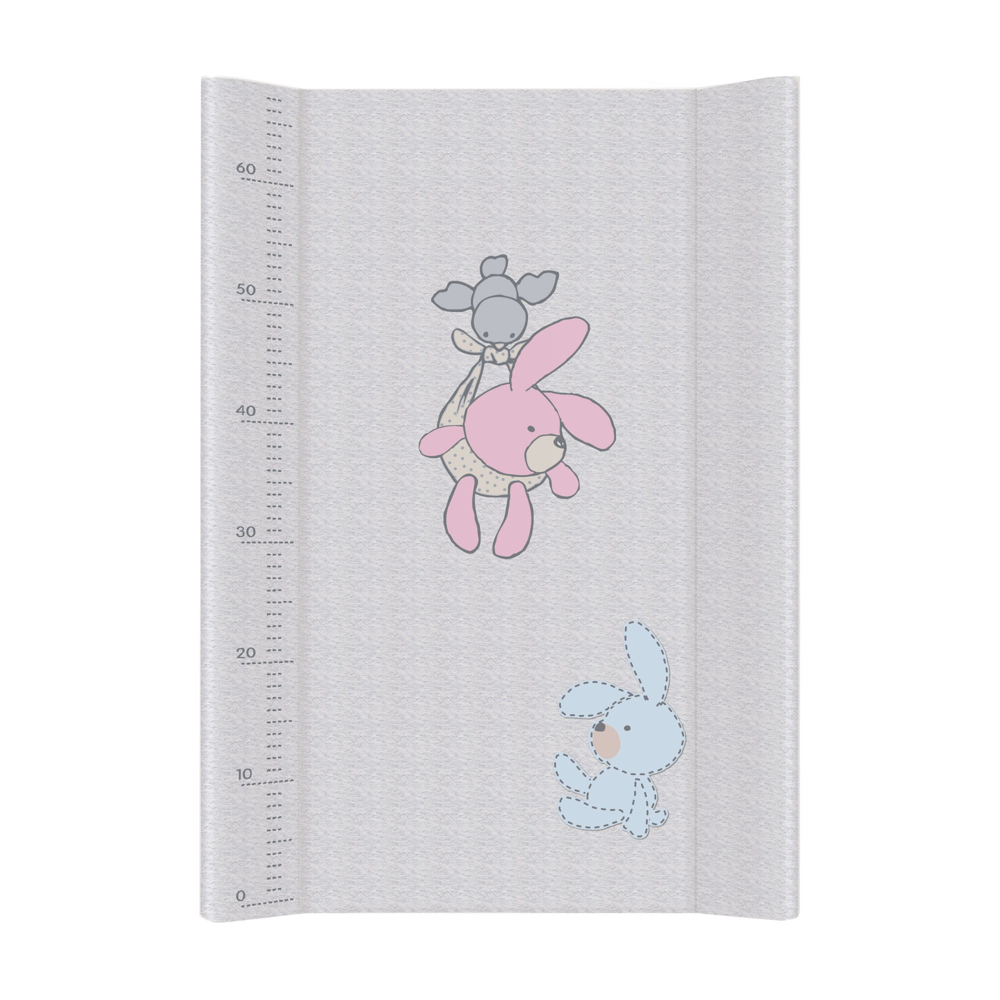 фото Матрас пеленальный ceba baby 70 см 120*60 см comfort bunnies grey w-203-068-260