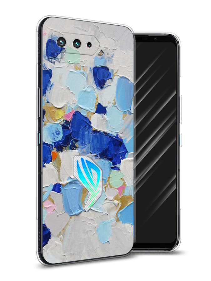 

Чехол Awog на Asus ROG Phone 5 "Холст сине-белый", Синий, 44250-10