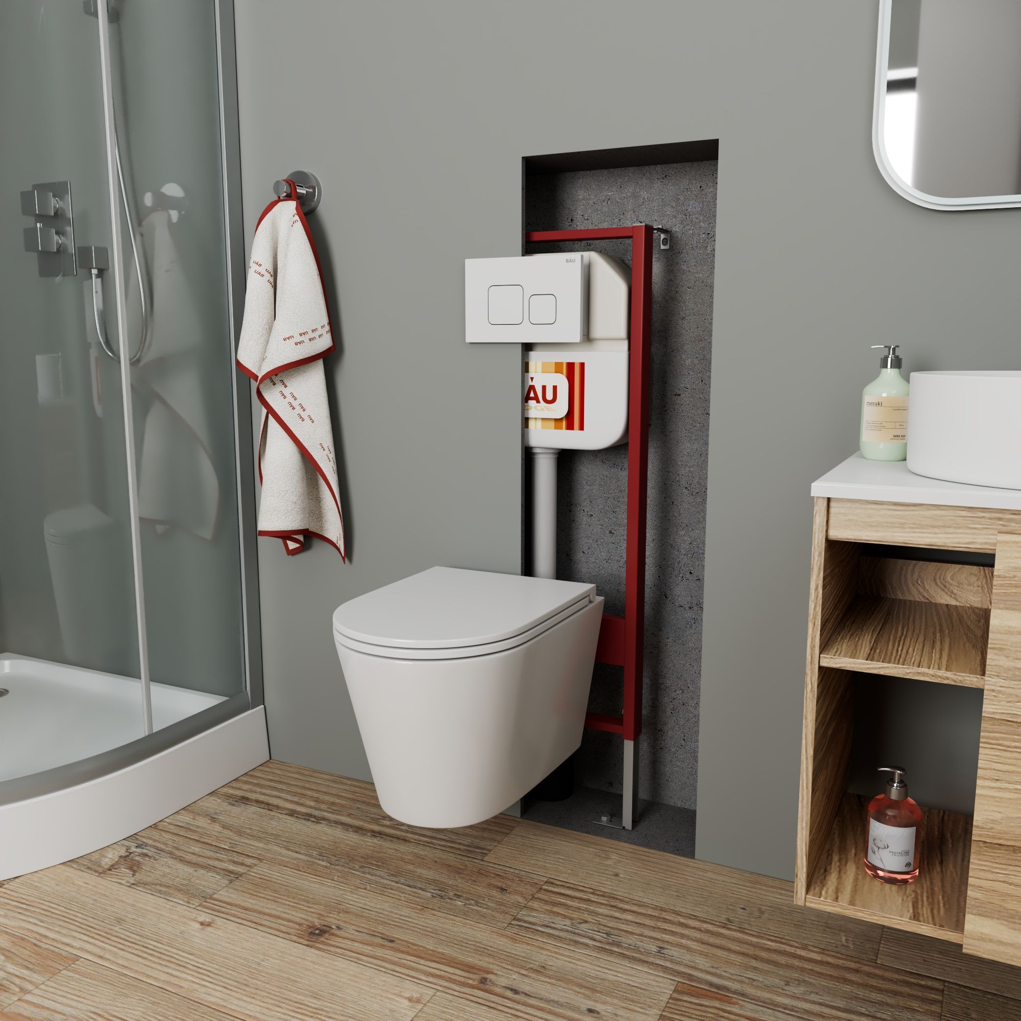 

Комплект BAU 6в1: инсталляция BAU NEO 45, унитаз Bau Nimb Hurricane3, сиденье, клавиша, NEO45700_BK0001-HQ3