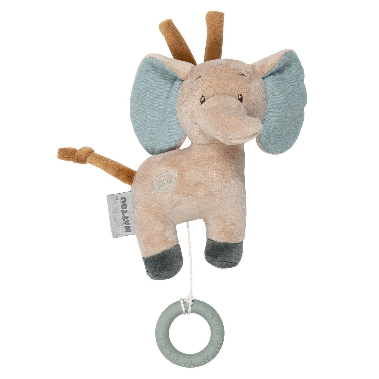 фото Игрушка мягкая nattou musical soft toy mini luna & axel слоник музыкальная 748063