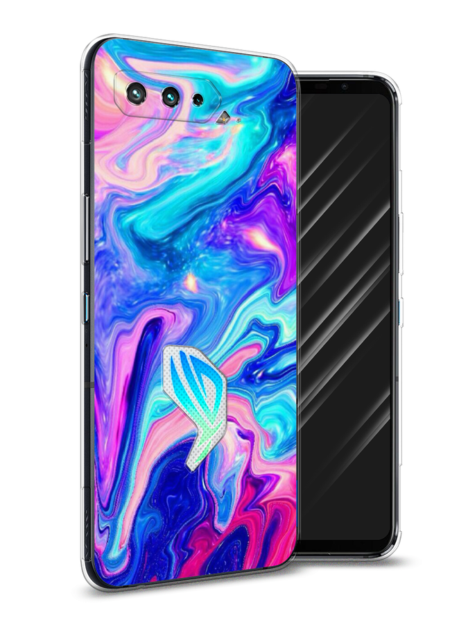 

Чехол Awog на Asus ROG Phone 5 "Потеки краски", Розовый, 44250-10