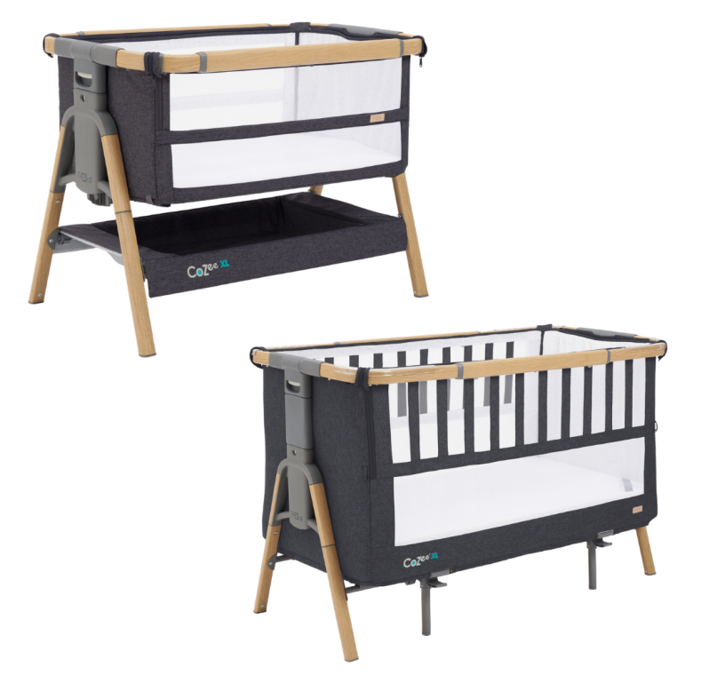 фото Кровать-трансформер приставная tutti bambini cozee xl 120*60 см oak/liquorice 211209/3581