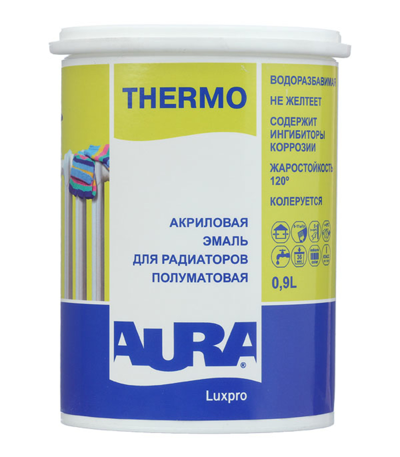 фото Эмаль для радиатров aura luxpro thermo база а (0,9л)