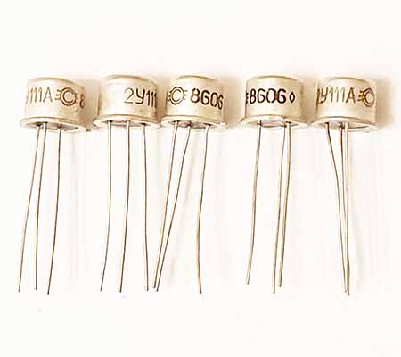 Тиристор 2У111А,5 штук/Аналоги: КУ111А/p-n-p-n,триодные,незапираемые,импульсные