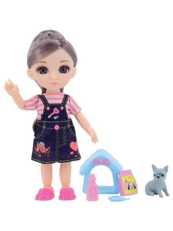 

Кукла Funky Toys Малышка Лили, с собачкой, домиком для собачки, 16 см, Funky toys