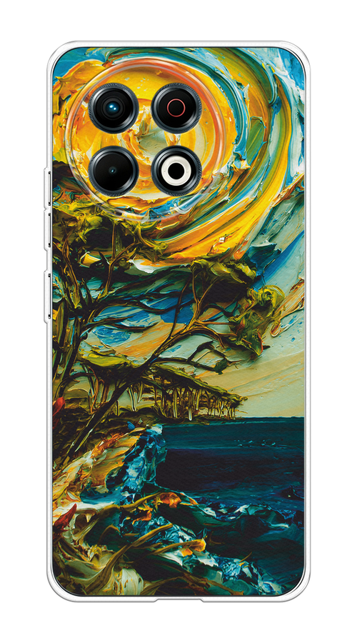

Чехол на Tecno Spark 30 Pro Солнце живопись, Желтый;синий, 309850-1