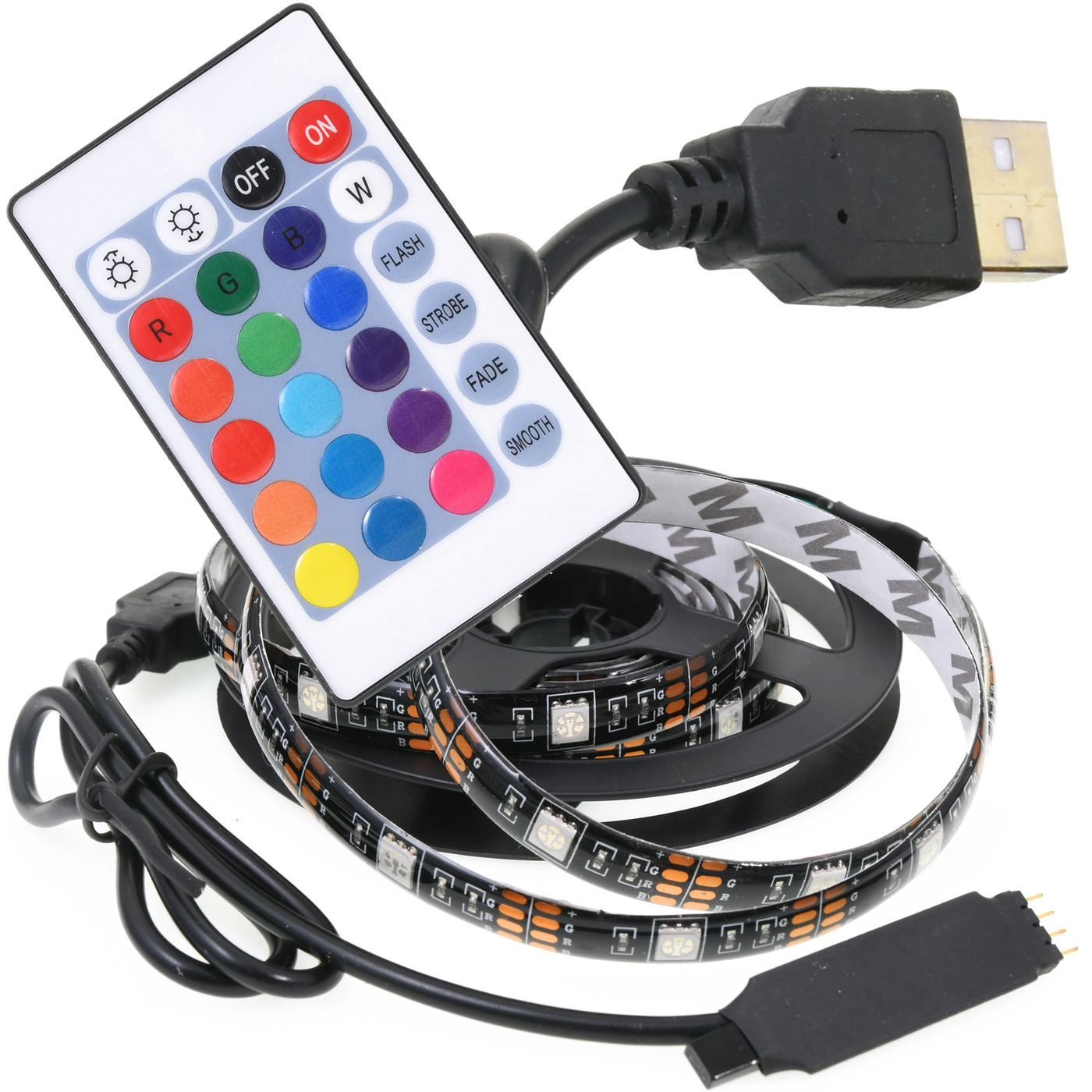 Светодиодная лента 5V RGB USB DLED VIBE SMD5050 комплект 2 метра ленты с пультом