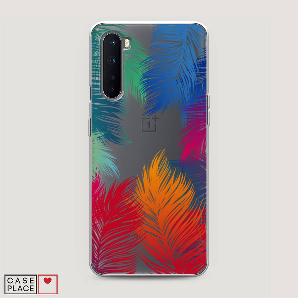 

Чехол Awog на OnePlus Nord / ВанПлас Nord "Рамка из перьев", Красный, 151350-4