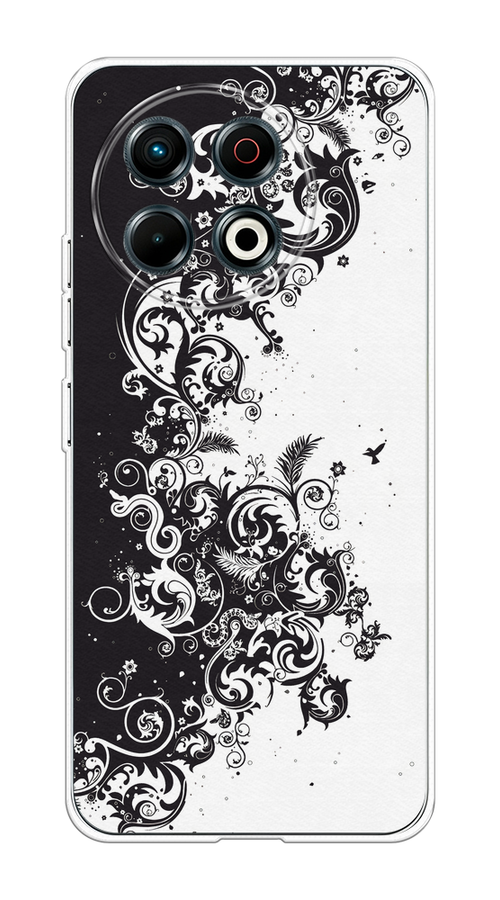 

Чехол на Tecno Spark 30 Pro Черно белый узор, Белый;черный;серый, 309850-1