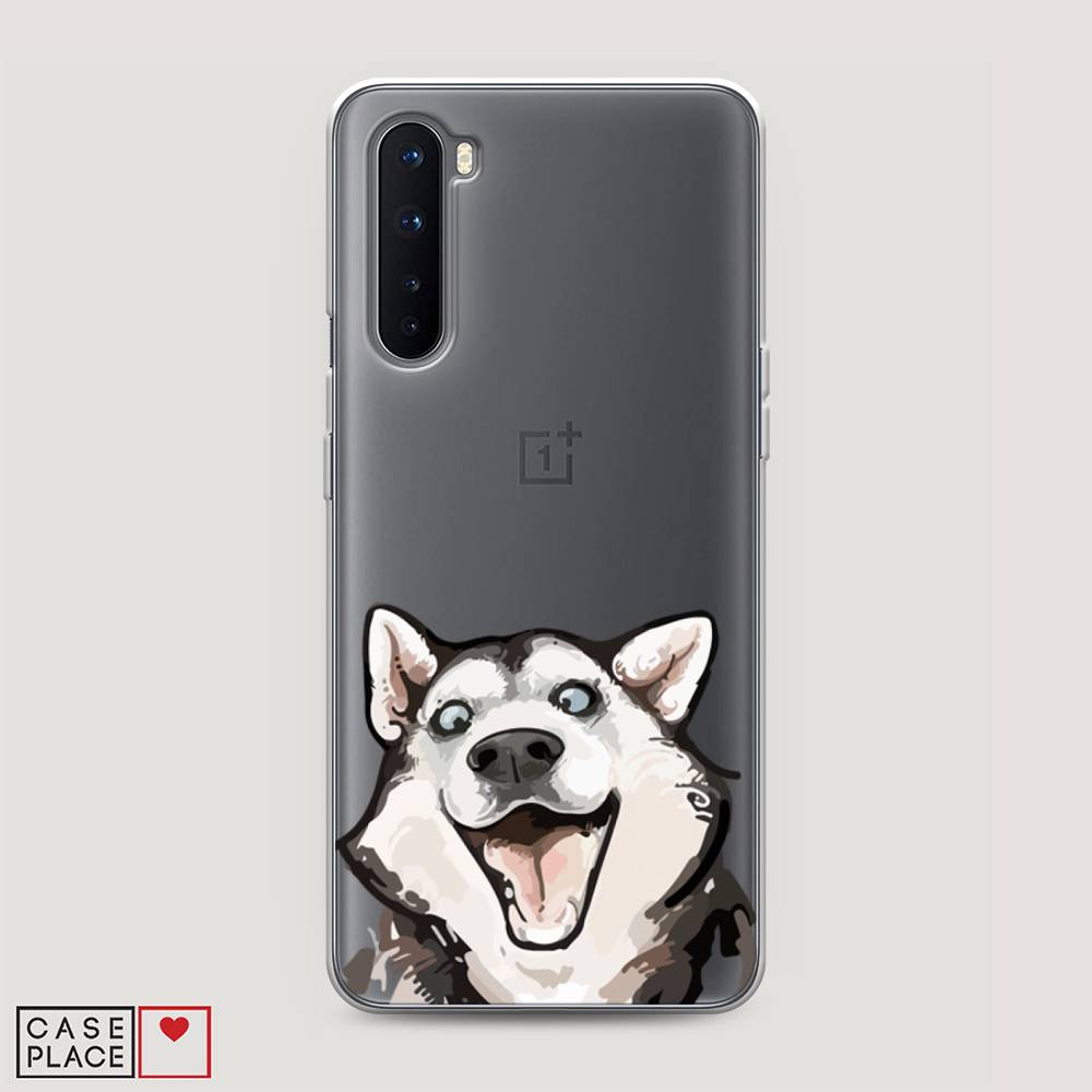 

Чехол Awog на OnePlus Nord / ВанПлас Nord "Радостный хаски", Белый;голубой;черный, 151350-1