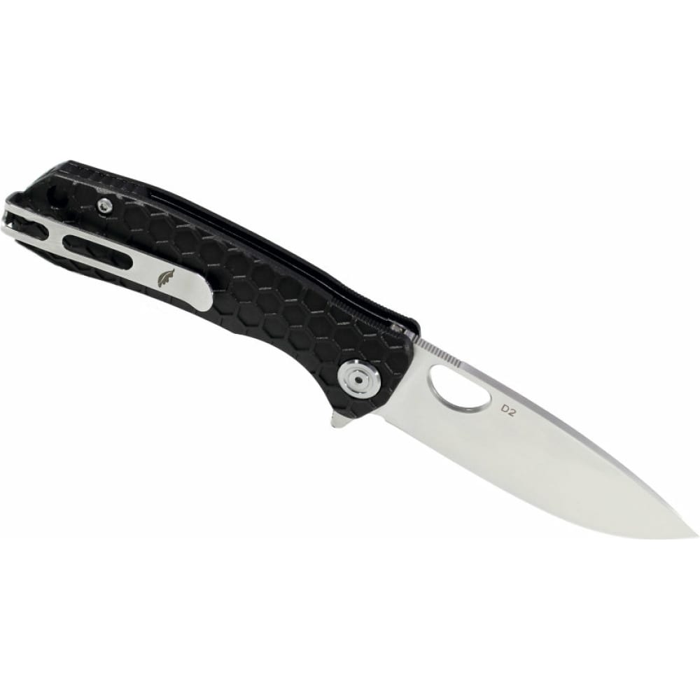 

Honey Badger Нож Flipper D2 M с черной рукоятью HB1016, Черный