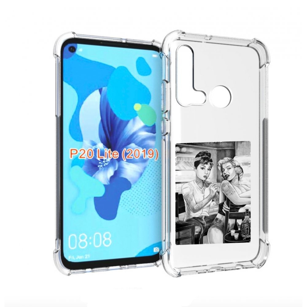 

Чехол бампер MyPads тату мастер для Huawei P20 Lite (2019)., Прозрачный, Tocco