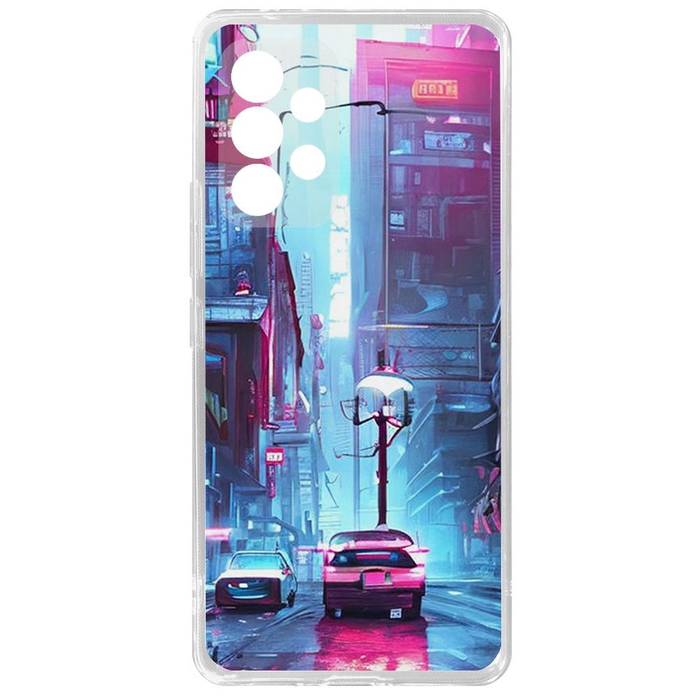 

Чехол-накладка Krutoff Clear Case Киберпанк Улица для Samsung Galaxy A53 5G (A536), Прозрачный