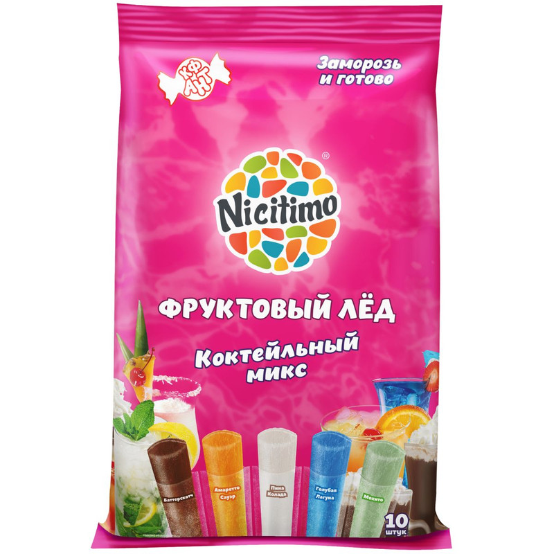 

Фруктовый лед "Nicitimo" 200гр, коктейльный микс