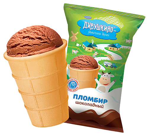

Мороженое пломбир Дивушкино шоколадный 100 г