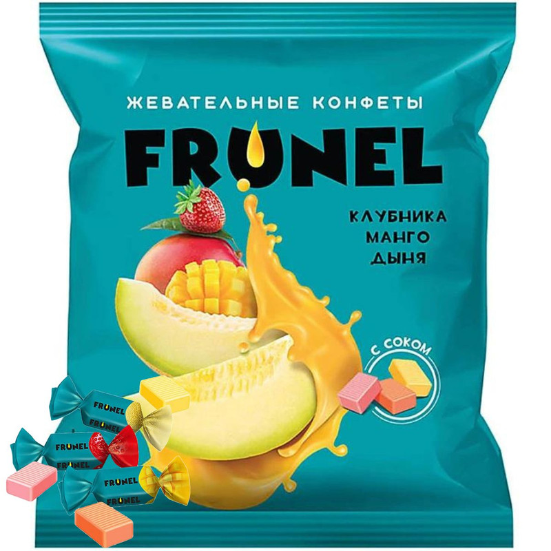 

Конфеты КДВ "FRUNEL" со вкусом клубники, манго и дыни 500 грамм