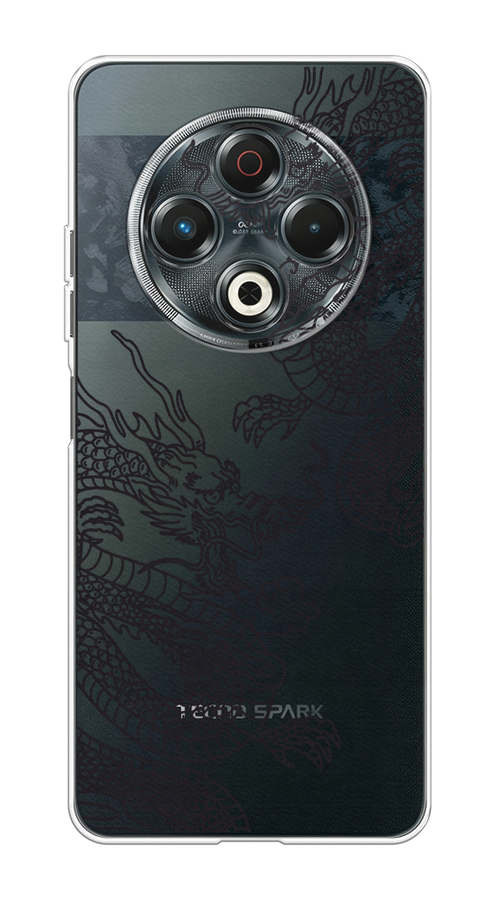 

Чехол на Tecno Spark 30 Два китайских дракона, Серый;черный, 309150-1