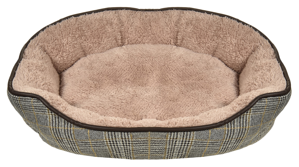 

Лежанка для собак и кошек PetshopRu полиэстер 40x45x40см бежевый, серый