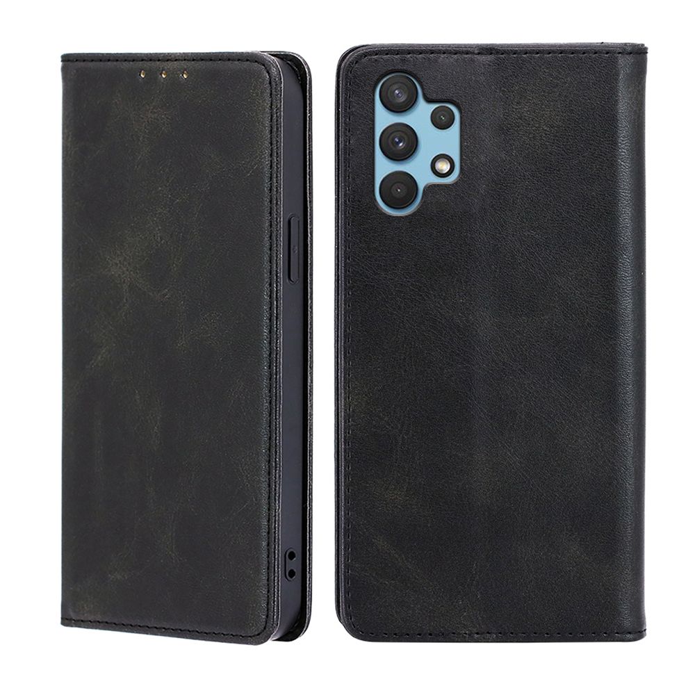 

Чехол-книжка MyPads для Samsung Galaxy A32 4G (SM-A325F) / Самсунг А32,Телячья кожа,зак..., Черный