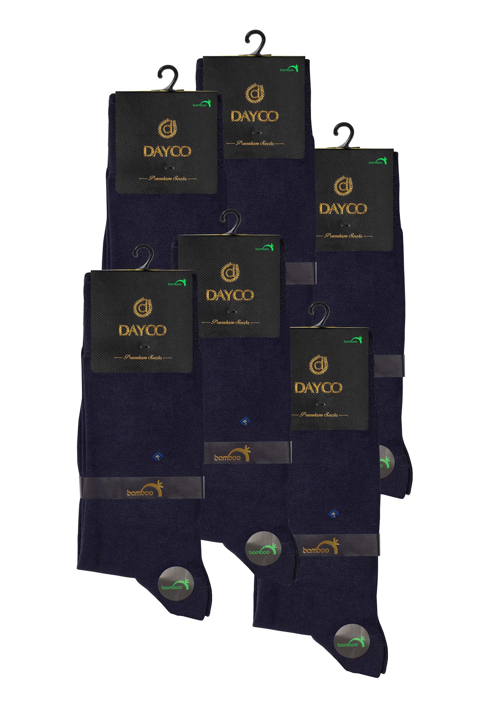 Комплект носков мужских DAYCO #007 из бамбука+хлопок тёплые набор 6 синих 41-45, 6 пар