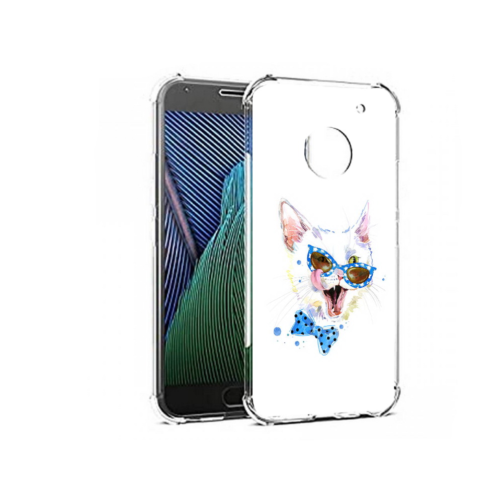 

Чехол MyPads Tocco для Motorola Moto G5 белый кот (PT67504.367.229), Прозрачный, Tocco