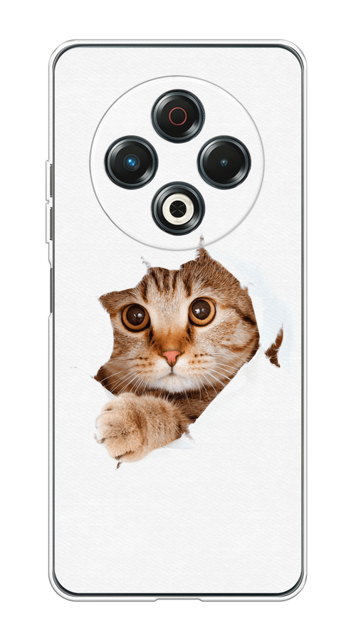 

Чехол на Tecno Spark 30 Кот и бумага, Белый;коричневый, 309150-1