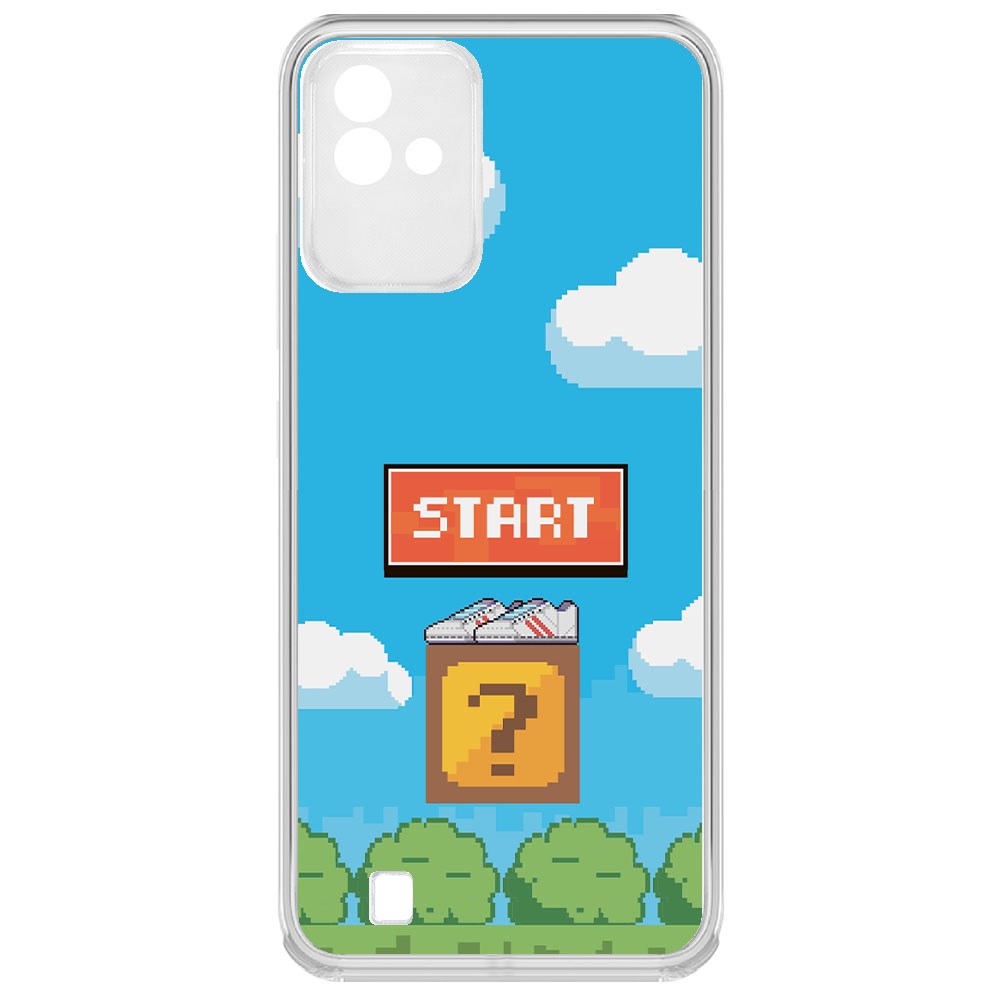 

Чехол-накладка Krutoff Clear Case Кроссовки детские 8-Бит для Realme Narzo 50i
