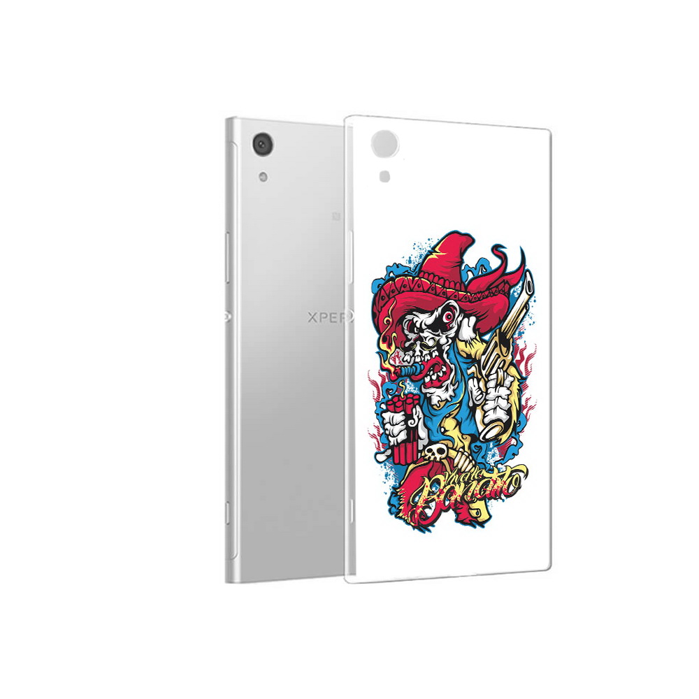

Чехол MyPads Tocco для Sony Xperia XA1 нарисованный скелет с писталетом (PT67093.240.513), Прозрачный, Tocco