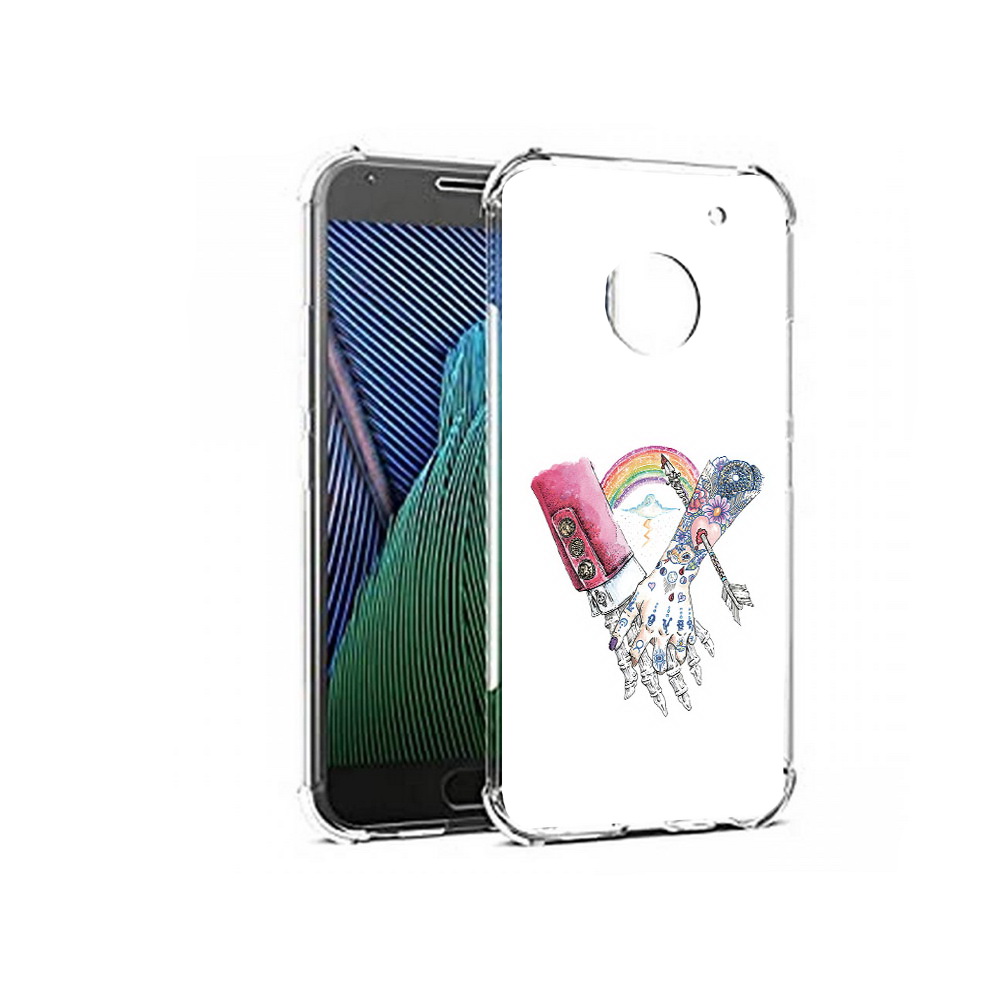 

Чехол MyPads Tocco для Motorola Moto G5 абстракция руки в татуировках (PT67504.367.212), Прозрачный, Tocco