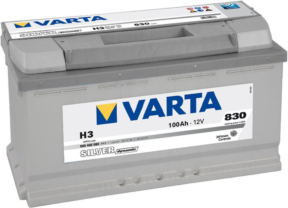 

Аккумулятор Silver Dynamic 12V 100AH 830A 353х175х190 Varta 600402083