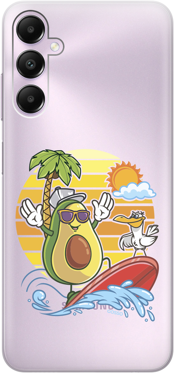 

Силиконовый чехол на Samsung Galaxy A05s "Avocado Surfer", Прозрачный;желтый;зеленый;фиолетовый, 20001456