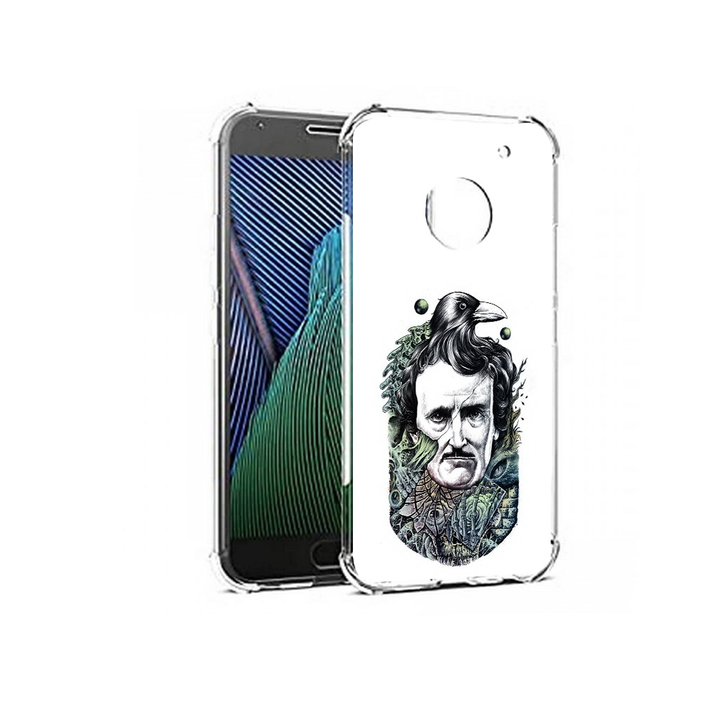 

Чехол MyPads Tocco для Motorola Moto G5 Эдгар Аллан с вороном (PT67504.367.203), Прозрачный, Tocco