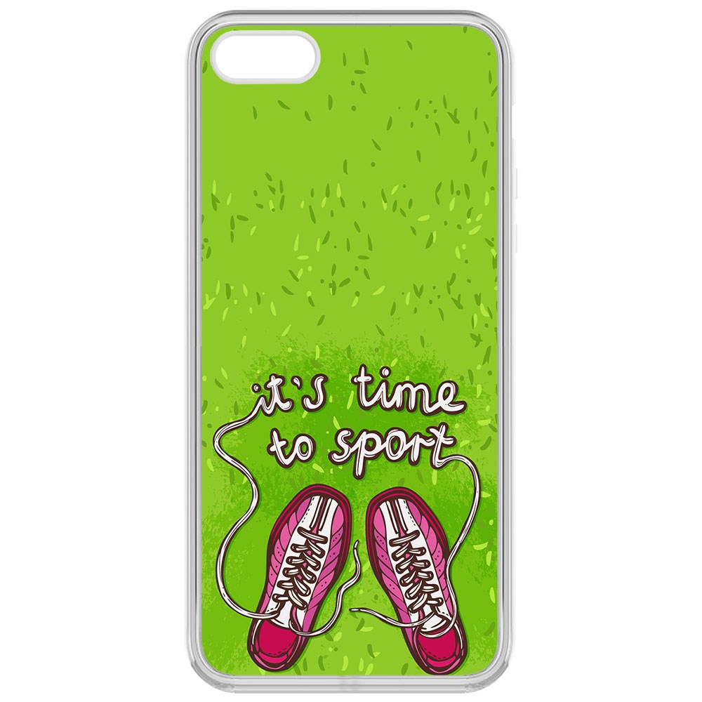 

Чехол-накладка Krutoff Clear Case Кроссовки женские Время спорта для iPhone 5