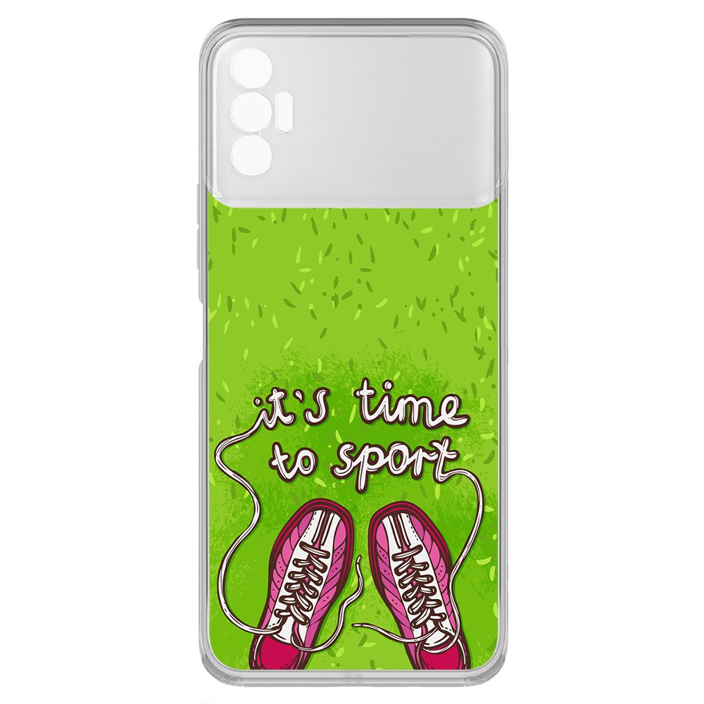 

Чехол-накладка Krutoff Clear Case Кроссовки женские Время спорта для Tecno Spark 8C