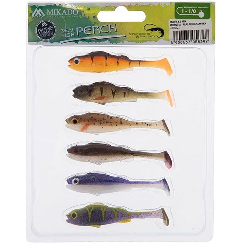 

Виброхвост Mikado REAL FISH 6.5 см (6 шт.), Разноцветный, Real fish