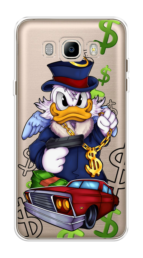 

Чехол на Samsung Galaxy J7 2016 "Scrooge McDuck with a Gold Chain", Красный;синий;белый, 23050-6