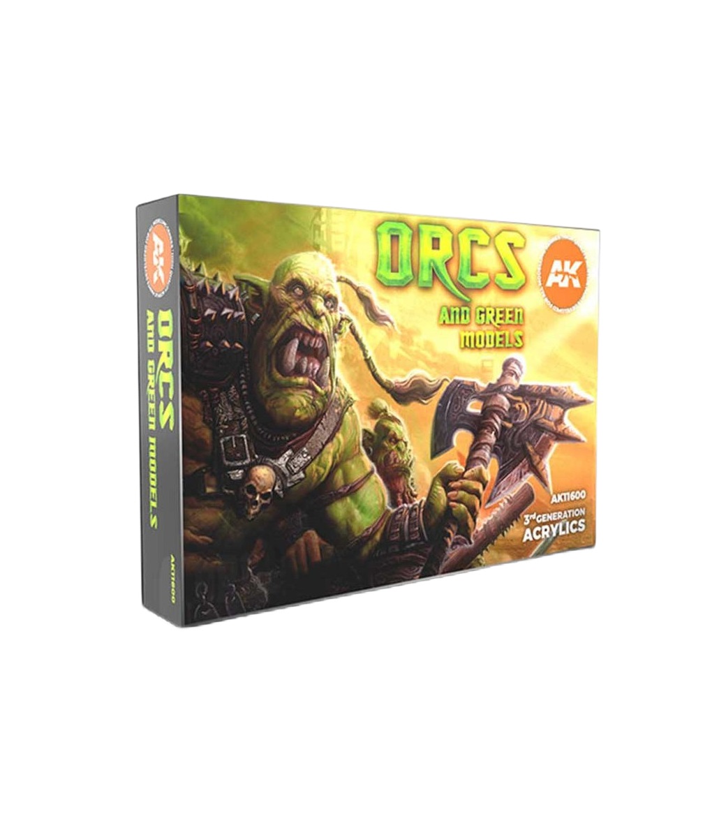 Набор красок AK-Interactive  AK11600 ORCS AND GREEN CREATURES SET