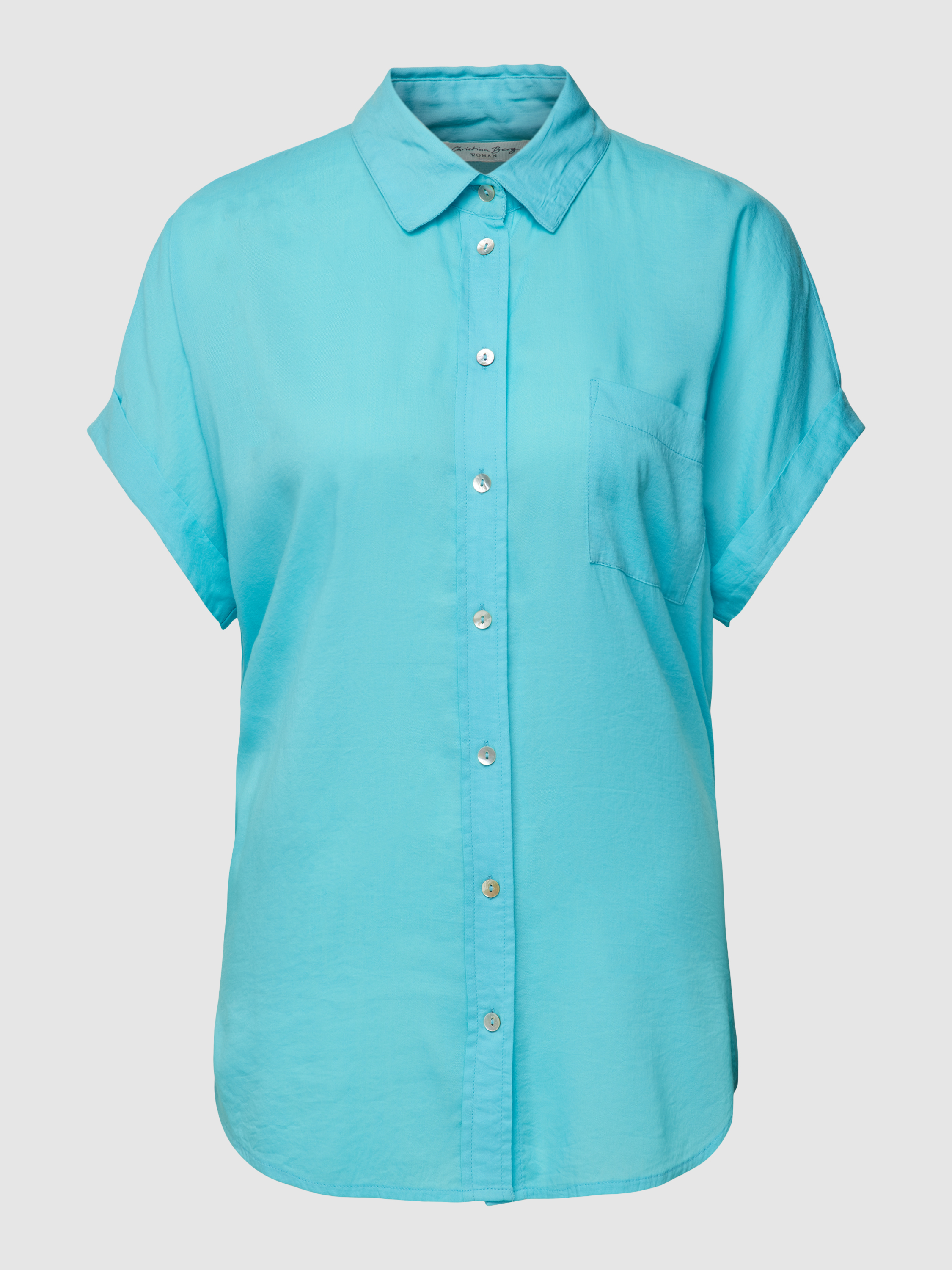 Рубашка женская Christian Berg Woman 1793907 голубая 38 (доставка из-за рубежа)